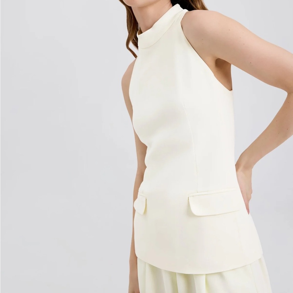 Solid & Striped x Sofia Richie Grainge Ronit Sleeveless Top in Ecru